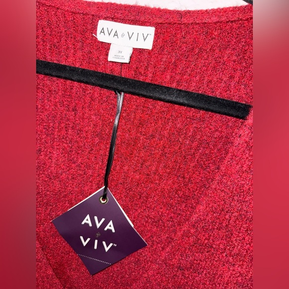 NWT AVA & VIV XXL 1X 2X 3X Women’s sweater V neck plus size XXL 2X 3X ✨ - Picture 10 of 12
